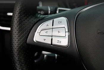 Нутряная капак за балансиране на бутони на волана 12pcs за Benz A-Class W176 2016-2018 помощно оборудване на колата нутряное украса кола