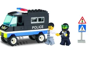 Няма 123 хеликоптер просвети полицията-кола градивен елемент на набор от 3D строителство тухла играчки развиване на блок играчки за деца