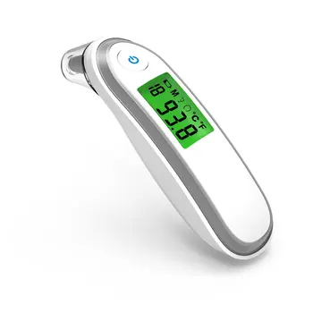 Няма Контакт Ухото, Челото Цифров Термометър 3 Цвята На Екрана Инфрачервен Термометър С Висока Точност На Измерване На Термометъра На Тялото