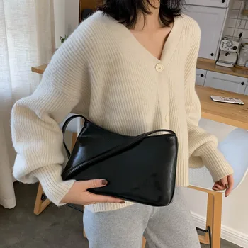Обикновена чанта през рамо дамски кожени Реколта чанта с цип Messenger Pack Style Bolsa Feminina ретро лотария портфейла си и чантата 2020