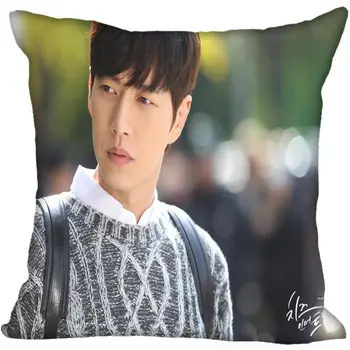 Обичай Kpop Park Hae Jin публикува квадратни копринени калъфки за възглавници 40x40cm,35x35cm One Side Satin Pillowcase Custom Logo