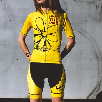 Обичам болка под наем колоездене МС лятото с къс ръкав Джърси лигавник шорти набор от МТБ колоездене облекло ciclismo Майо roadcycling комплект