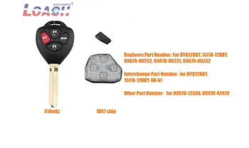 Обновен дистанционно ключ 4 бутон Fob 315 mhz 4d67 чип за Toyota Camry, Corolla Sienna FCC ID: HYQ12BBY, 4D-67,1511 A-12BBY