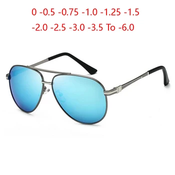 Овални рецепта мъжки слънчеви очила polarized сини лещи шофиране недалновидни слънчеви очила за жени на разстояние от sph 0 -0.5 -0.75 -1.0 до -6.0