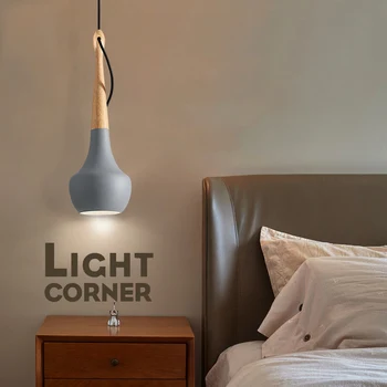 Окачен Лампа Loft Декора В Спалнята Модерните Висящи Лампи E27 Дизайн, Матирана Nordic Тавана Окачен Промишлен Лампа Home Corner
