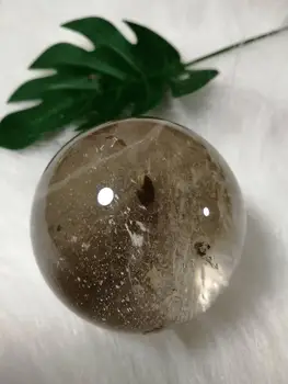 около 5,5 см добър естествен опушен кварц кристал скъпоценен камък обхват на рейки лечение чакра кварцов кристална топка украса Коледен подарък