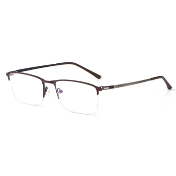 Оптични очила метална рамка половината рамки предписани очила сплав очила с рецепта за мъже и жени очила