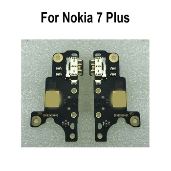 Оригинал за Nokia 7 Plus USB докинг станция, кабел за зареждане порт за микрофон мотор вибратор модулна такса резервни части за Nokia 7 Plus