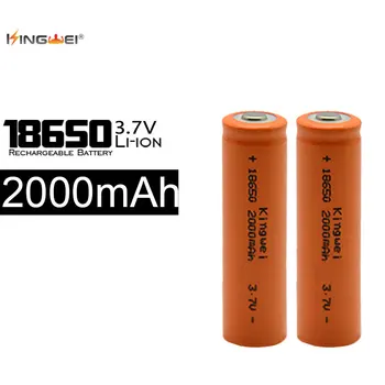 Оригинален KingWei Orange 18650 2000mah 3.7 v литиево-йонна акумулаторна литиево-йонна акумулаторна батерия за фенерче