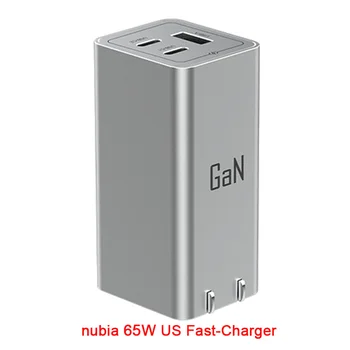 Оригинален ZTE Nubia PD 55W Charger 18W Fast Charger 5A кабел за телефон Nubia Red Magic 5G MAX output 65W Andriod IOS GaN Charger