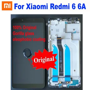 Оригинален нов най-добър 10-точков сензорен екран дигитайзер LCD дисплей в събирането сензор + рамка за Xiaomi Redmi 6 6A Hongmi 6 Pantalla