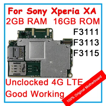 Оригиналната дънна платка за Sony Xperia XA F3111 F3113 F3115 2G RAM, 16GB ROM Mainboard Android OS Logic Board With Chip