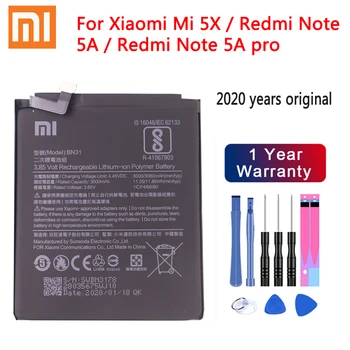 Оригиналната работа на смени батерията XiaoMi за Xiaomi Redmi 3 3S 3X 4X 4A 5A 3 pro 5 Plus Note 3 4 4X 5 5A 6 7 Pro Mi5 Mi 8 5X Battery