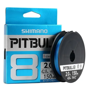 оригинални SHIMANO PITBULL X8 X12 ракита риболов линия PE 150М 200M зелен син Произведено в Япония 0.6# 0.8# 1.0# 1.2# 1.5# 2.0#