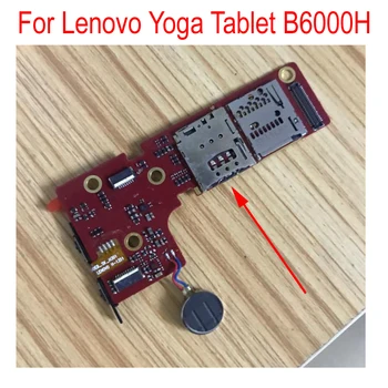Оригиналът е за Lenovo Yoga Tablet B6000H B6000f B6000 четец за карти слот тава гъвкав кабел табелка с вибратор част