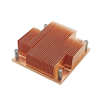От страна на сървъра на процесора охладител промишлен персонален компютър, меден радиатор за пасивно охлаждане на мобилни процесори Intel PGA988/989 серия пасивно охлаждане