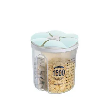 Отделна прозрачна бутилка за съхранение на зърно домакински кухня храна устойчиви на вода херметически затворени кутии на сухо контейнер за зърнени култури wy120401