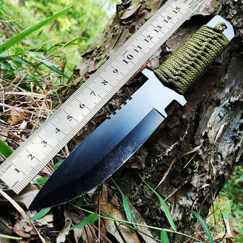 Открит Див поле нож за оцеляване , фиксирано острие ловни къмпинг ножове с ножнами