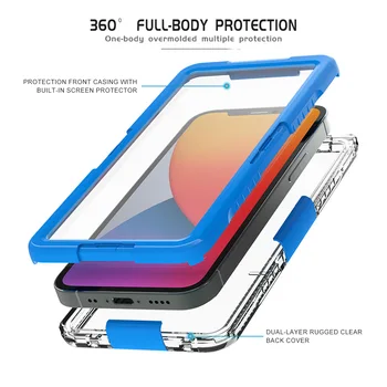 Открит спорт тежкотоварни защитен калъф за Iphone 12 мини водоустойчив гмуркане калъф за IPhone 11 Pro Max подводен калъф