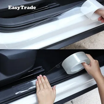 Оформление на автомобила гумен праг на вратата стикери за купето на автомобила протектор стоки надраскване за Mitsubishi Outlander 2013-2019 автомобилни аксесоари
