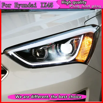Оформление на автомобила за Hyundai IX45 led светлини нов SantaFe светлини DRL обектив двоен Лъч H7 HID xenon bi xenon лещи