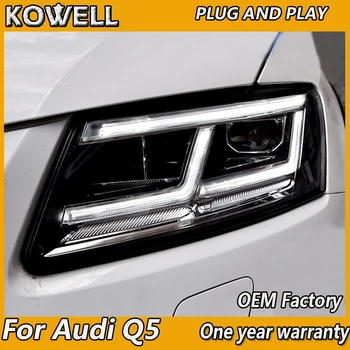 Оформление на автомобила за Audi Q5 фарове 2009-2012 2013-2018 Q5 LED светлини DRL обектив двоен Лъч bi-LED обектив автомобили на прожекторите