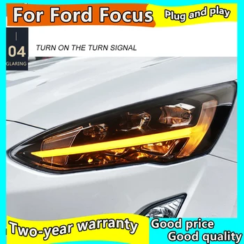 Оформление на автомобила фарове за Ford Focus 2019 нов Фокус на 5 led светлини динамичен сигнал Led Drl Hid Bi xenon автоаксесоари
