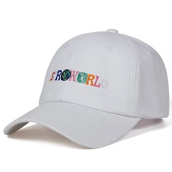 памук ASTROWORLD бейзболни шапки Травис Скоттс унисекс Astroworld татко шапка шапка високо качество бродерия човек на жената летни шапки