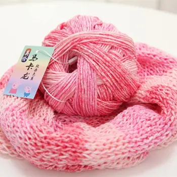 памук цветни дъгова Рендеринговая прежди с високо качество за шал пуловери, шапки 400 грама (50 грама 1 топка,само на 8 топки)