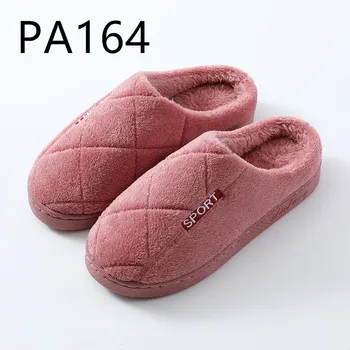 Памучни чехли през зимата в помещението с топли любители на неподвижни топла зимна дебела подметка PA160-172