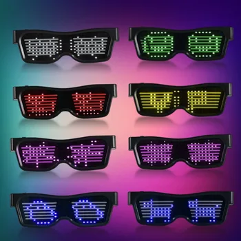 Партия led очила диско вино бар динамичен мигащ led очила, рейв Bluetooth приложението за персонализация светлина нагоре стъкло USB зареждане