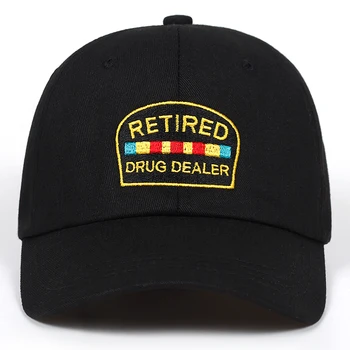 Пенсиониран наркодилер шапка татко шапка памук бейзболна шапка стил нископрофилен голф шапка шапки на мъже, жени възстановяване на предишното положение хип хоп Гарос