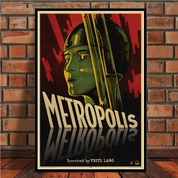 Плакат и щампи Metropolis Germany Vintage Movie Film Fritz Lang Retro Art Painting стенни пана Home Decor obrazy plakat