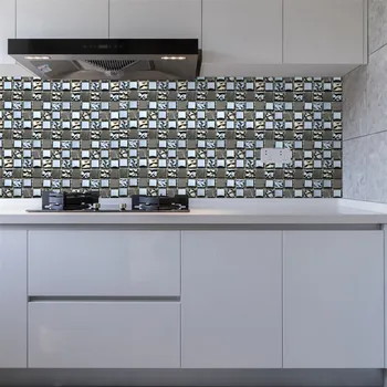 Плочки стикер мозайка модел модерен 30 бр. самозалепващи баня кухня украса на дома стикер на стената 3D