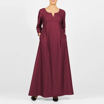 Плътен сарафан Women ' Autumn Dress VONDA Casual Robe Femme Vintage Long Sleeve Maxi Long Party Dress Vestidos Plus Size