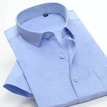 Плюс размер 5XL 6XL 7XL 8XL с къс ръкав ризи мъже лятото на нов ежедневни свободни печат риза мъжете марка за дрехи