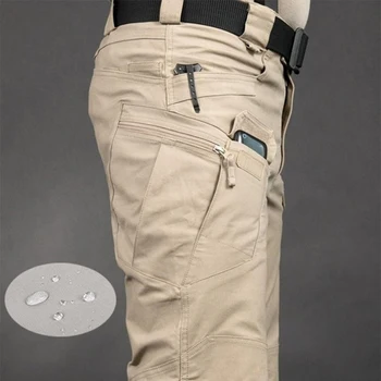 Плюс размер S-6XL мъжете ежедневни панталони карго открит туризъм удрям армия тактически спортни панталони камуфлаж, военни мулти джобни панталони