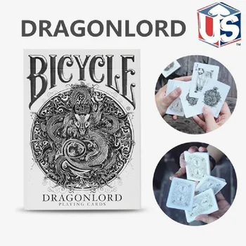 Под наем DragonLord Бяла тесте карти за игра стандартен размер за покер USPCC Custom Limited Edition Magic Card Games фокуси подпори