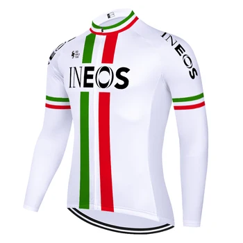 Под наем Джърси Испания велосипедна риза с дълъг ръкав Франция Италия INEOS pro team cycle jersey мъжете Русия Белгия ciclismo masculino