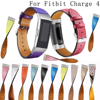 Подмяна на Fitbit Charge 4 ленти кожени колани група сменяеми спортни фитнес-въжета от неръждаема рамка за таксуване 4
