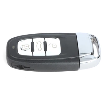 Подмяна на KEYECU обновен Smart Remote Key Shell Case Fob 3 Button за Audi A6L Q7 & Keyless-go Model Flip
