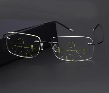 ПОДРОБНОСТИ.B Smart Progressive Multifocal Photochromic Reading Glasses near and far многофункционални очила без рамки бифокални очила
