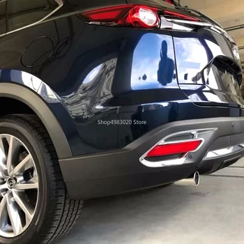 Подходящ за Mazda CX-9 CX9 2017 2018 2019 автомобилни аксесоари, интериор, задните фарове за мъгла на капака лампи завърши 2 бр ABS хром комплект