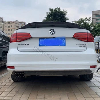 Подходящ за Volkswagen Sagitar Jetta2017 2018 FRP / въглеродни влакна външен заден спойлер опашката на багажника сваляне на крило украса стайлинг автомобили