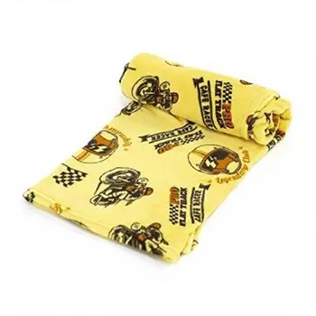 Полярное флисовое одеяло Cafe Racer moto yellow 160x120 см)