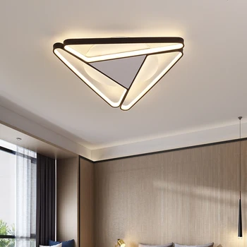 Потолочное определяне на съвременната led полилей Decoraction Black White полилей осветление за всекидневната спални лампи, лампа,