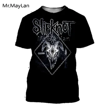 Потребителски Наркоман Slipknot група 3D печат рок мъжка тениска Мъже / Жени тениска смешно готина тениска / градинска големи ежедневни блузи