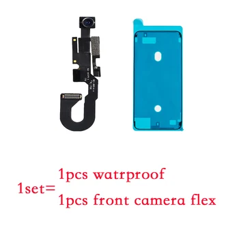 Предна предна камера с датчик за приближаване на светлината и микрофон гъвкав кабел + водоустойчив стикер за iPhone 7 7 Plus