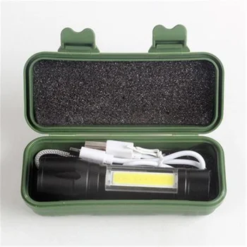 Преносим мини led фенерче XPE COB фенерче с 3 режима Акумулаторна увеличение фенерче светлина водоустойчив къмпинг светлина