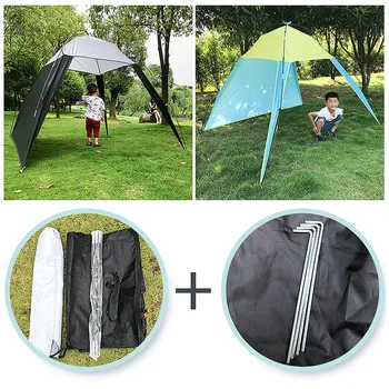 Преносим открит ultralight къмпинг палатка лятото UV брезент козирка от Слънцето сенник 5-8 души триъгълник палатка за плаж, къмпинг, Риболов